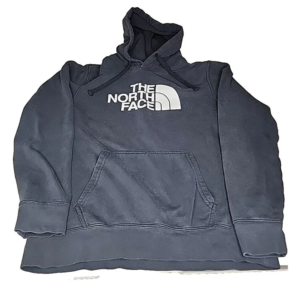 The North Face Hoodie Mens Medium Black Pullover Sweatshirt Sweater EUC